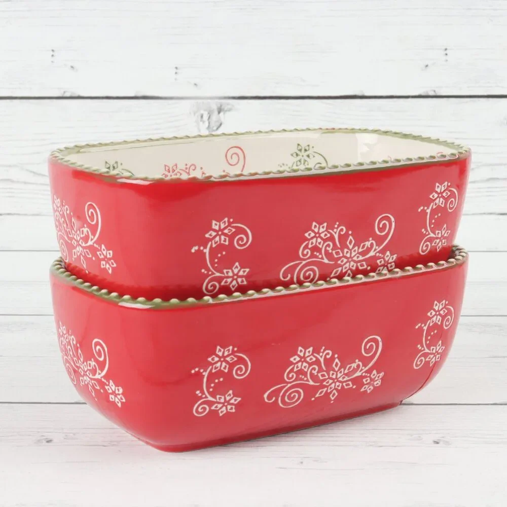 Temp-Tations Floral Lace-Festive 12oz Mini Loaf Pans - Set of Two